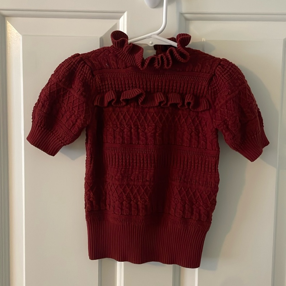 Janie and Jack 3T red ruffle sweater
